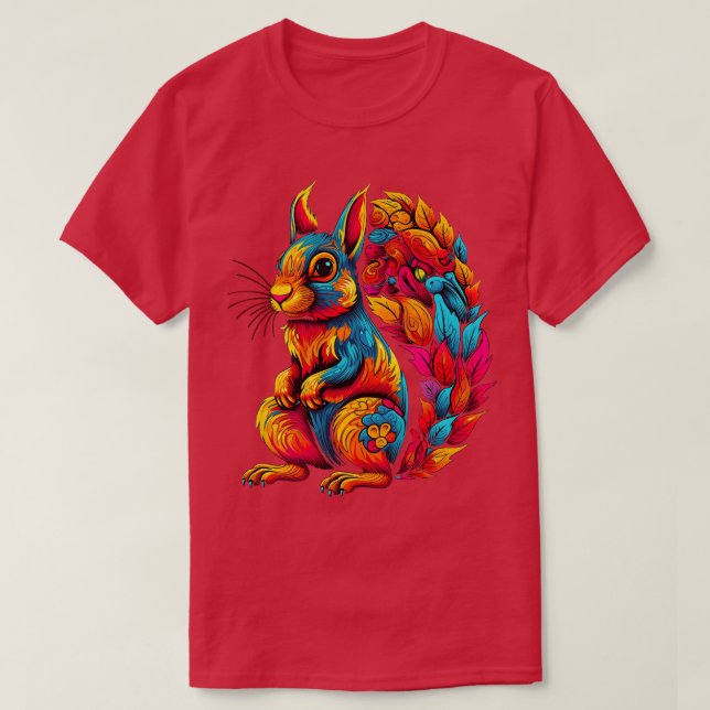 Camiseta Quadrícula colorida 12 (Frente do Design)