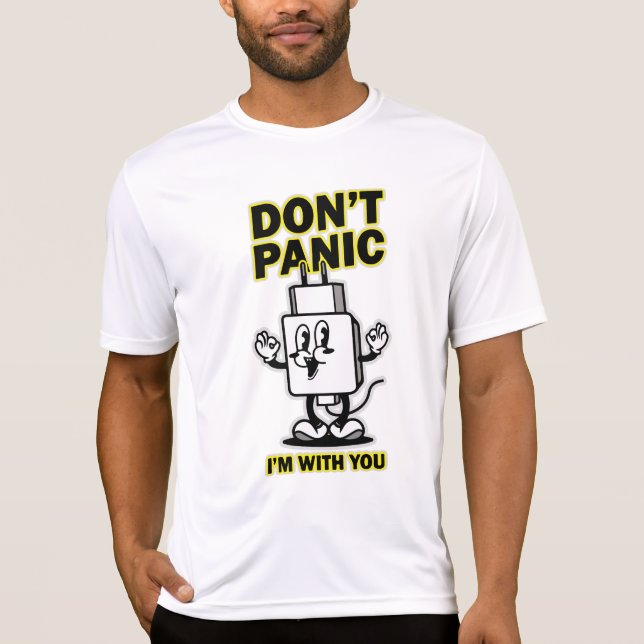 Camiseta Quadrinha móvel de banda desenhada: Não entre em p (Frente)