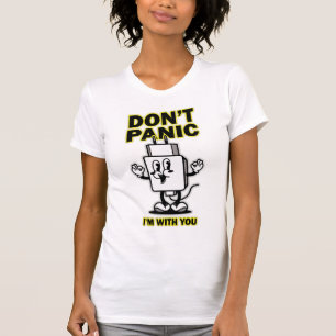 Camiseta Quadrinha móvel de banda desenhada: Não entre em p