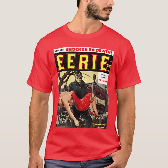 Camiseta Quadrinho de Terror Clássico Estilo Monstro de Ter (Frente)