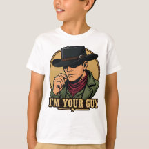 Quadrinho Retro de Cowboy de Chapéu Preto Eu Sou o