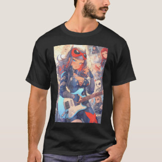 Camiseta Quadrinhos De Animes Vibrantes E Dinâmicos E Arte