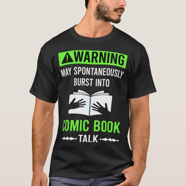 Camiseta Quadrinhos de Aviso Verde Comics (Frente)