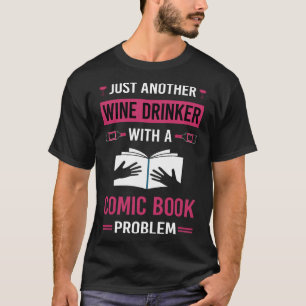 Camiseta Quadrinhos de Desenhos de Bebedores de Vinho