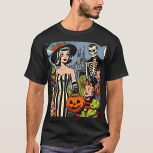 Camiseta Quadrinhos de Halloween Antigos