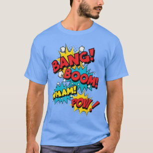 Camiseta Quadrinhos Legais de Super-Heróis Coisas Bang Boom