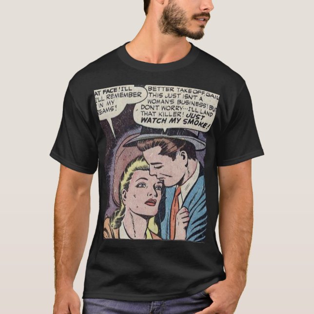 Camiseta Quadrinhos Românticos Clássicos dos anos 50 (Frente)