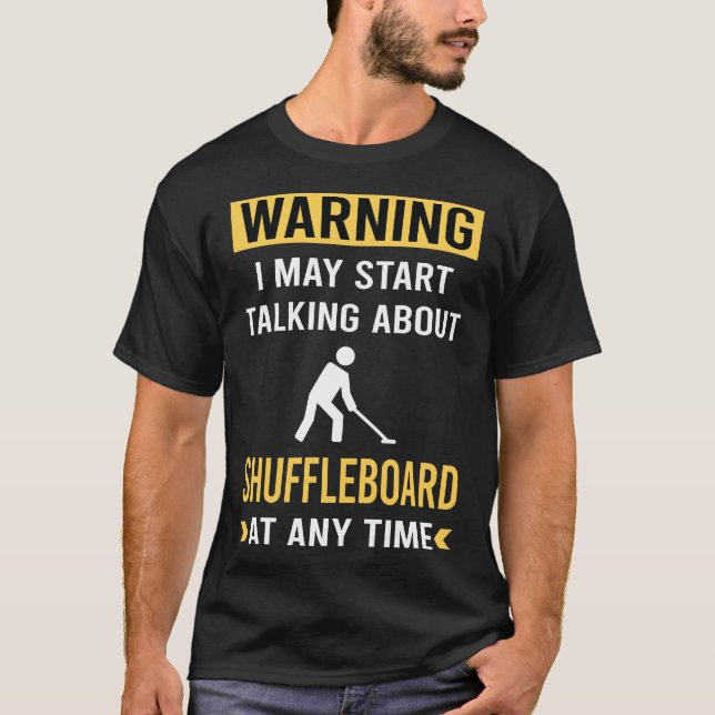 Camiseta Quadro de aviso engraçado (Frente)