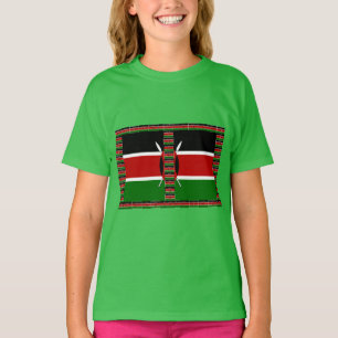 Camiseta Quadro de Bordas de Bandeiras Miniaturas Seamless