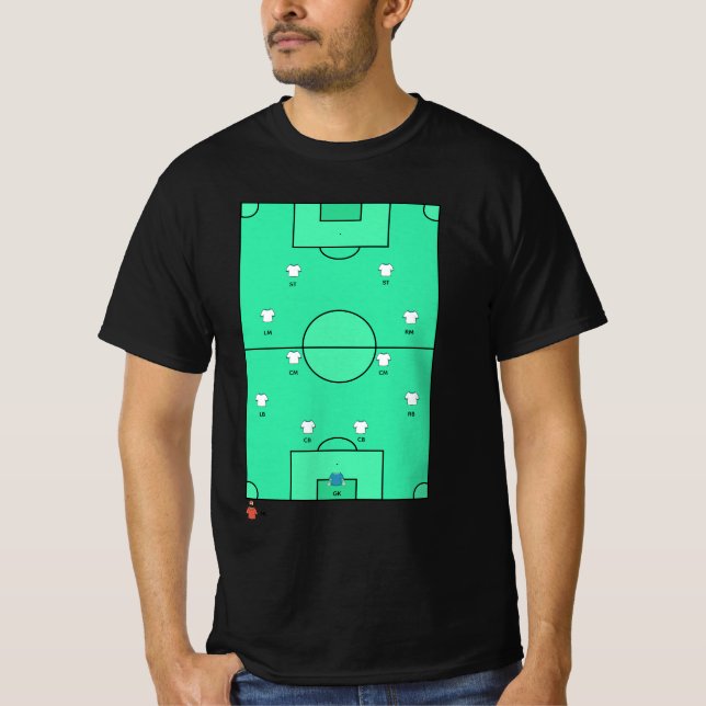 Camiseta Quadro de Equipe de Futebol Formação Personalizada (Frente)