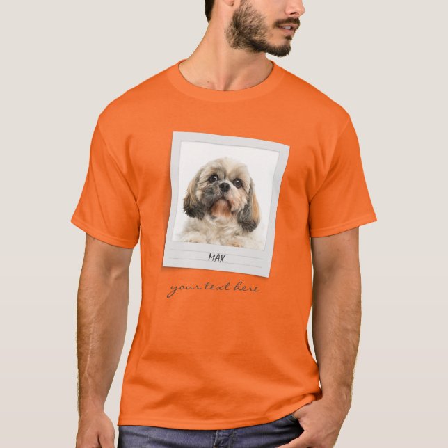Camiseta Quadro de Fotografia do Cão de Pet Birthday Person (Frente)