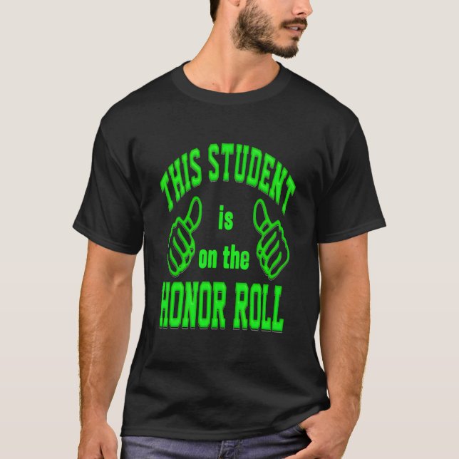 Camiseta Quadro de Honra com Letras Destacadas (Frente)