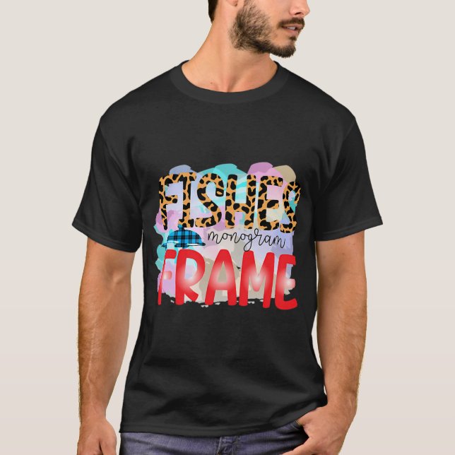 Camiseta Quadro de Monograma de Peixes (Frente)