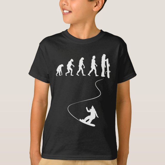 Camiseta Quadro de neve de evolução simples desenhado (Frente)