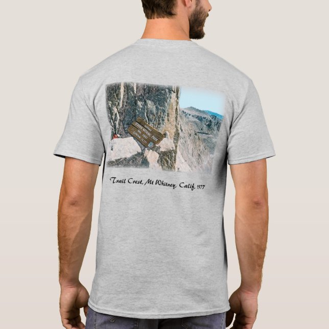Camiseta Quadro De Sinalização Retro Trail Crest Mt Whitney (Verso)