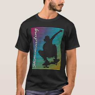 Camiseta Quadro de skate de bordo de longa distância