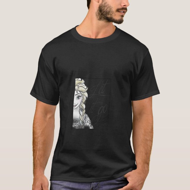 Camiseta Quadro Disney Frozen Let It Go Floco de Neve Elsa  (Frente)