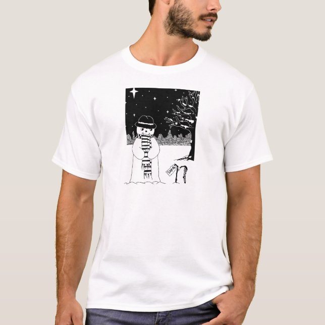 Camiseta quadro preto e branco de um bonitinho bonitinho de (Frente)