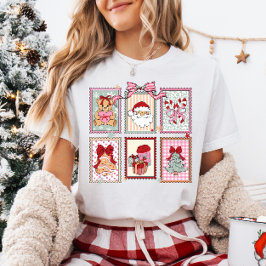 Camiseta Quadros de Natal Fofo Coquette