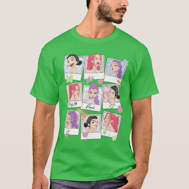 Camiseta Quadros Polaroid Halloween Huntrix (Frente)
