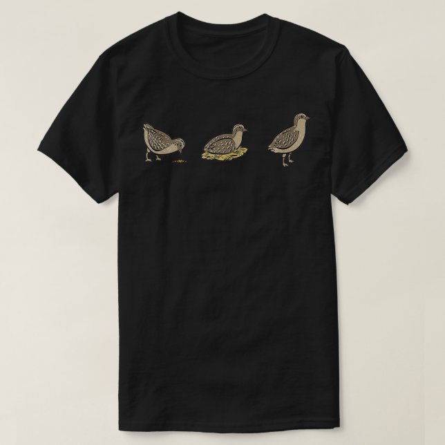Camiseta Quail Bird Lover Cujas Caudas (Frente do Design)