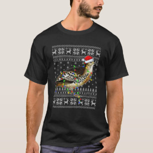 Camiseta Quail Bird Ugly Xmas Sweater Style Papais noeis Qu