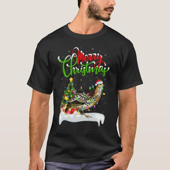 Camiseta Quail Bird   Xmas Decorations Santa Quail Christma (Frente)