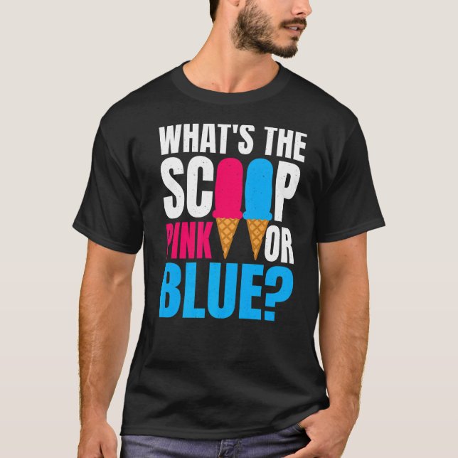 Camiseta Qual é o Scoop Rosa ou Azul Revela Pregna (Frente)