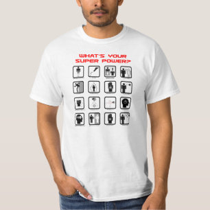 Camiseta Qual é o seu superpoder? Competências Científicas
