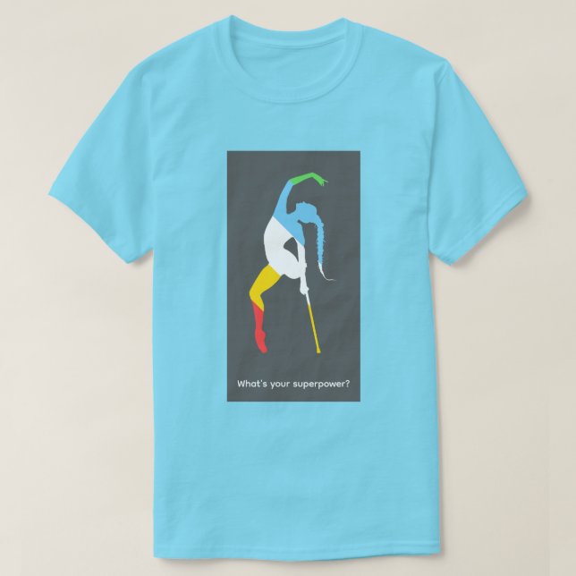 Camiseta Qual é o seu superpoder? Mês do Orgulho da Deficiê (Frente do Design)