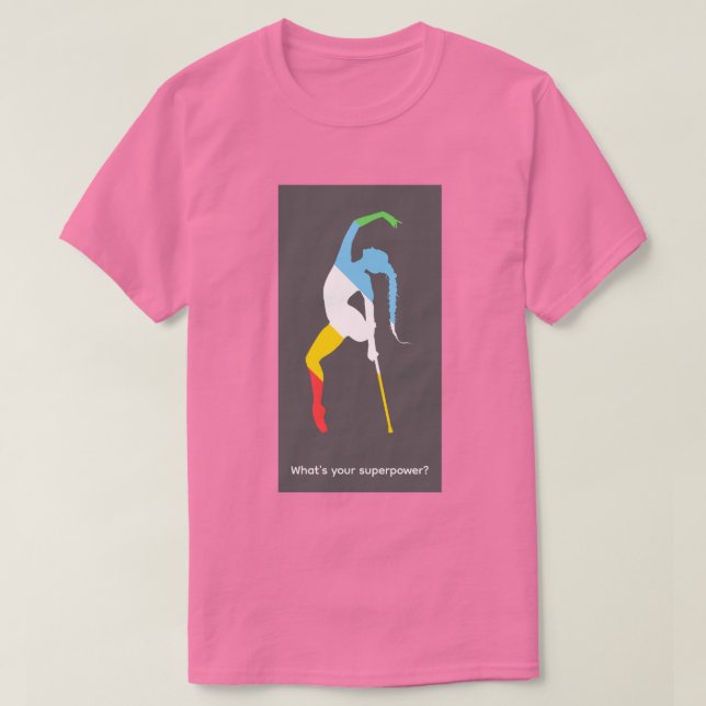 Camiseta Qual é o seu superpoder? Mês do Orgulho da Deficiê (Frente do Design)