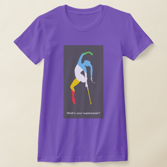 Camiseta Qual é o seu superpoder? Mês do Orgulho da Deficiê (Postura )