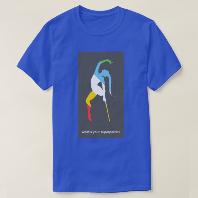 Camiseta Qual é o seu superpoder? Mês do Orgulho da Deficiê (Frente do Design)