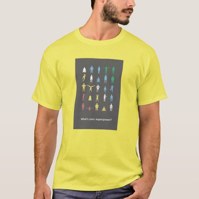 Camiseta Qual é o seu superpoder? Mês do Orgulho da Deficiê (Frente)