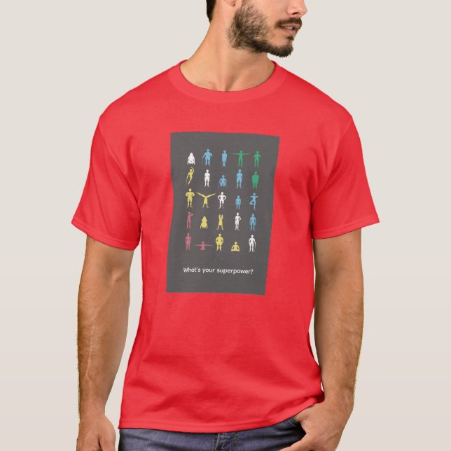 Camiseta Qual é o seu superpoder? Mês do Orgulho da Deficiê (Frente)
