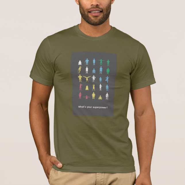 Camiseta Qual é o seu superpoder? Mês do Orgulho da Deficiê (Frente)