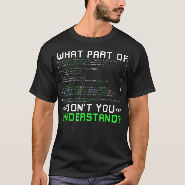 Camiseta Qual Parte De Não Você Entende Geeks De Computador (Frente)