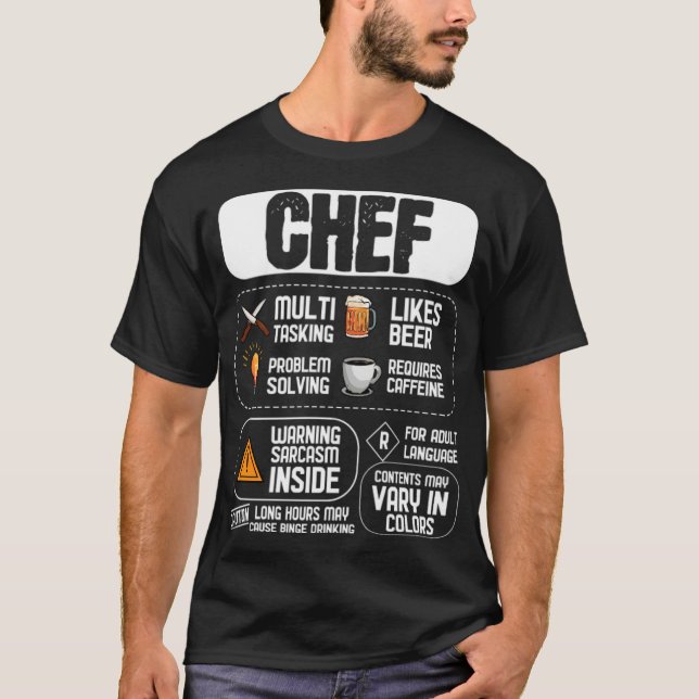 Camiseta Qualities of a Chef bakery space cooks  (Frente)