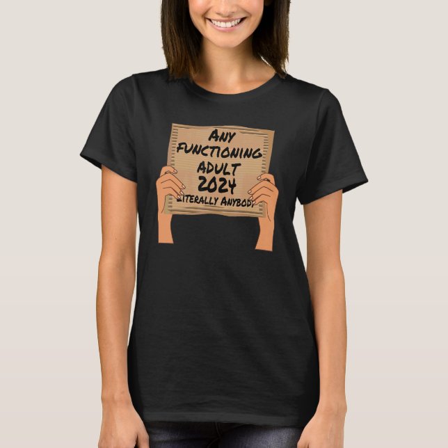 Camiseta Qualquer Adulto em Funcionamento 2024 (Frente)