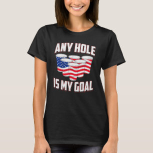 Camiseta Qualquer Buraco É Minha Bandeira Americana De Gol