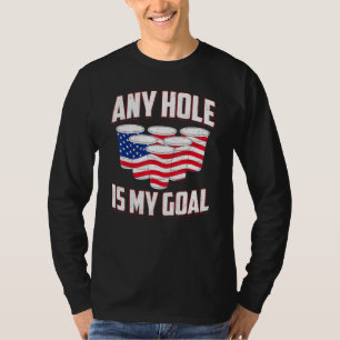 Camiseta Qualquer Buraco É Minha Bandeira Americana De Gol