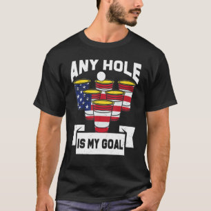 Camiseta Qualquer Buraco É Minha Cerveja Gol Pong Bandeira