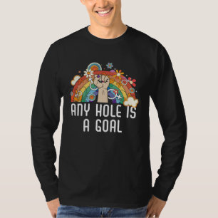 Camiseta Qualquer Buraco é um Gol Bissexual Arco-íris Orgul