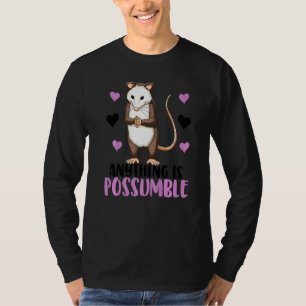 Camiseta Qualquer Coisa é Possível Mulheres Possum Pequeno