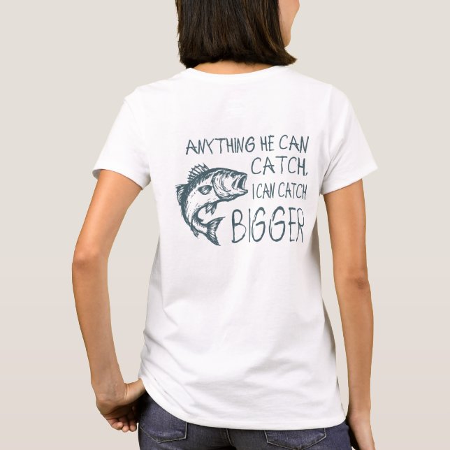 Camiseta Qualquer Coisa Que Ele Pode Pegar Eu Posso Pegar M (Verso)