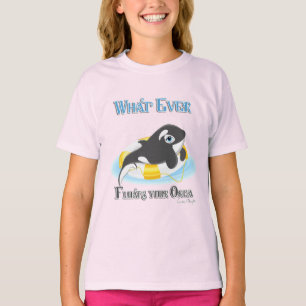 Camiseta Qualquer Coisa Que Flutuar Sua Baleia Orca