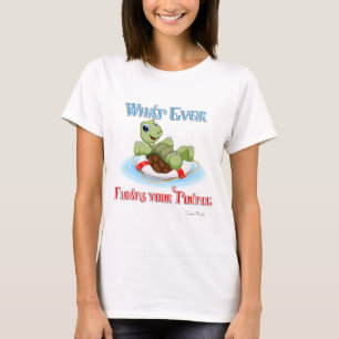 Camiseta Qualquer Coisa Que Flutuar Sua Tartaruga