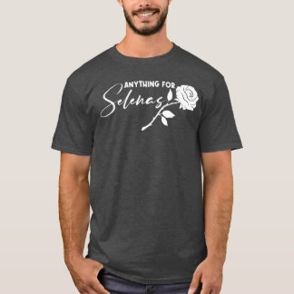Camiseta Qualquer Coisa Selenas Roses para Amantes de Músic