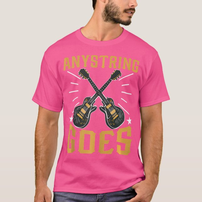 Camiseta Qualquer Corda Passa Por Violão Acústico (Frente)