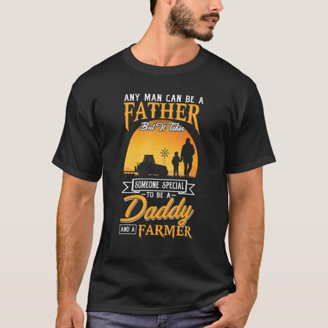 Camiseta Qualquer Homem Pode Ser Pai Especial Para Ser Pai  (Frente)